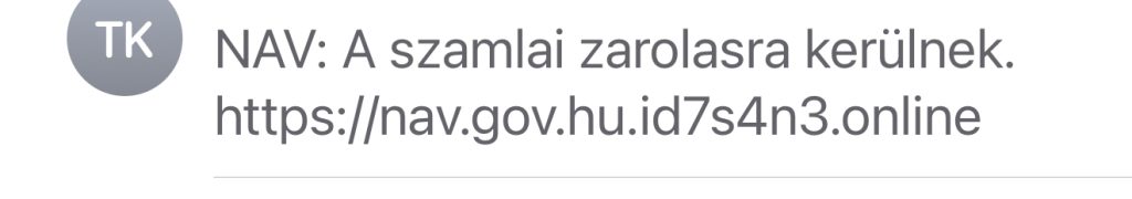 Kamu NAV SMS -ne dőlj be neki!