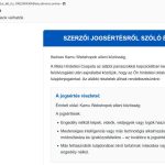 Kamu szerzői jogsértési értesítő! - Vigyázz, ne dőlj be!
