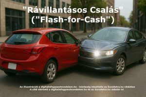 A megtévesztésen alapuló, szándékos közlekedési balesetokozás "Rávillantásos Csalás" ("Flash-for-Cash") bűnelkövetői modellje